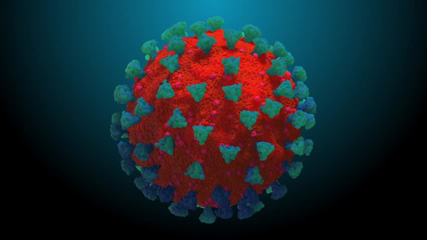 Visualization of the Delta variant of COVID-19 virus spreading globally, with focus on vaccination efforts and public health response.
