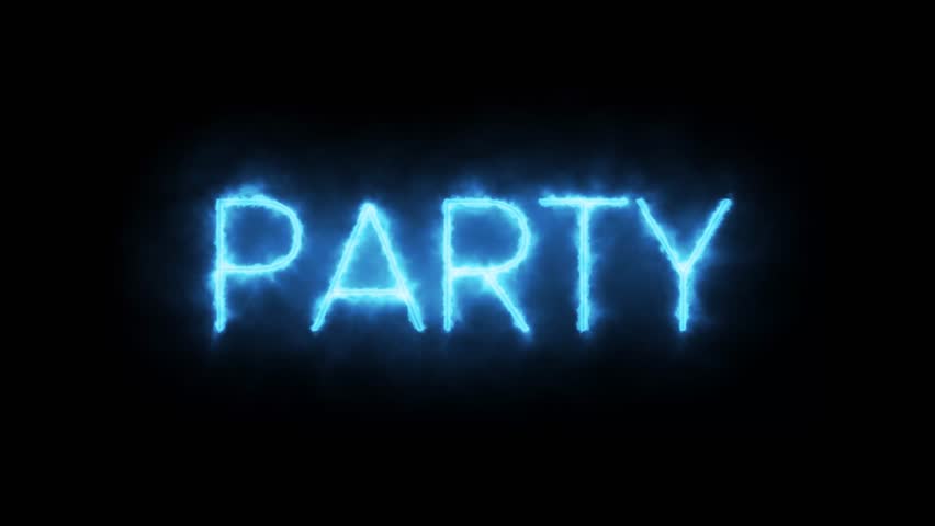Party neon sign. Neon sign party night club.	