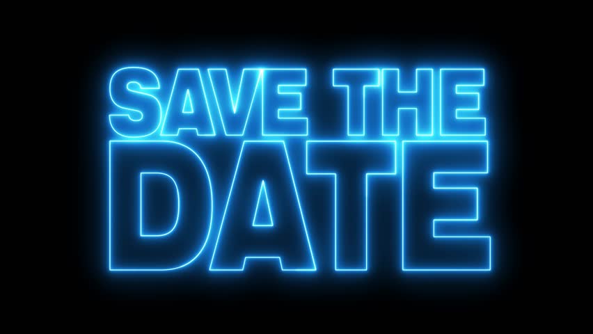 Save the date neon sign. Neon sign Save the date. Save the date logo.