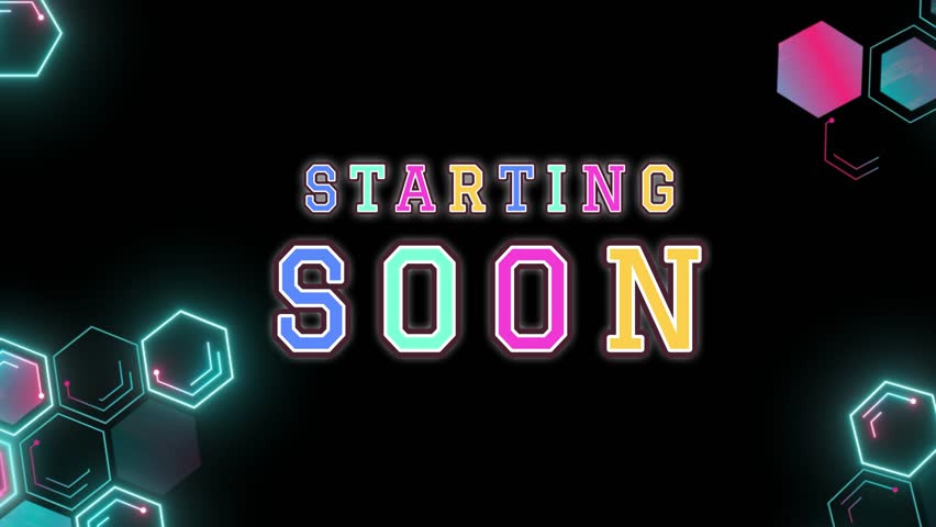 COLORFULL CYBERPUNK STARTING SOON 4k video