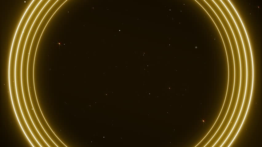 Elegant Gold Rings and Scattered Sparkles Particles Awards Trailer Titles Cinematic Openers Luxury Intro Background Loop