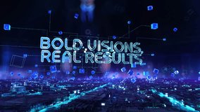 Bold Visions, Real Results - businessman working with virtual reality at office. - Powered by Shutterstock - Get 15% off with code: PIKWIZARD15