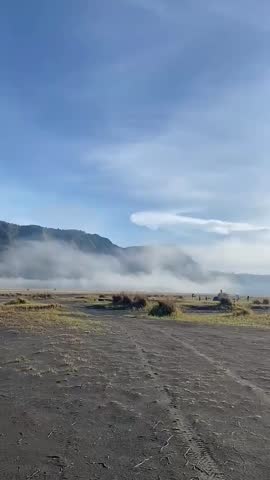 Motorcycle around the Bromo mountain area for a close-up view