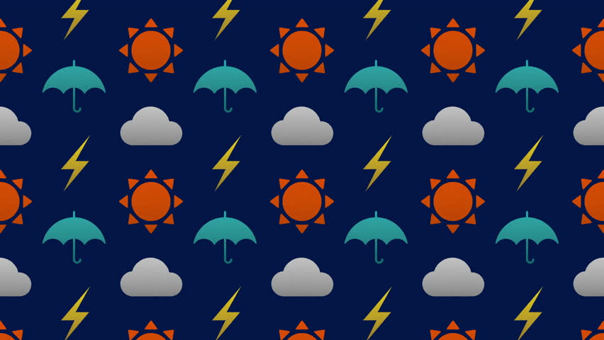 Looping Weather Icons Background Video