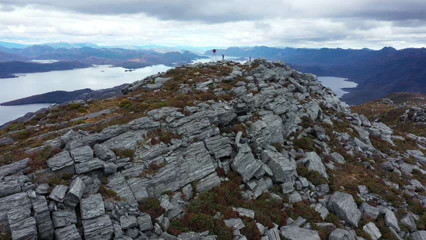 Mount Sprent, Southwest Wilderness, Tasmania, Australia 4K Aerial Drone