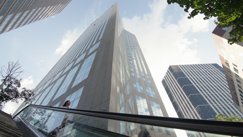 Aerial view of the glass towers in the Paris Courbevoie business district showcasing financial architecture and the urban landscape of modern corporate France