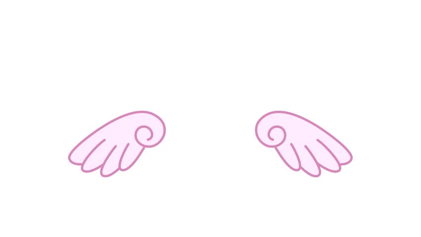 cute simple animated fairy wings concept