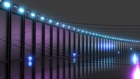 Technology big data service center, high-tech Internet data storage. Server room data flow processing, Wi-Fi network - Powered by Shutterstock - Get 15% off with code: PIKWIZARD15