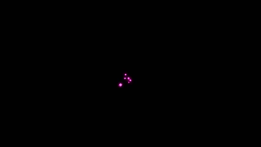 Sparkling Particle Formation: A Beautiful Animation of Evolving Luminous Elements in a Dark Space