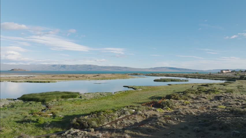 Stunning drone footage rising over Calafate
