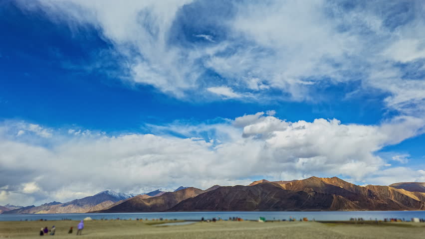 Timelapse Pangong Lake Ladakh Crown Jewel Experience the magic of Pangong Tso one of the most breathtaking high-altitude lakes in the Himalayas. With its surreal blue waters and ever-changing hues