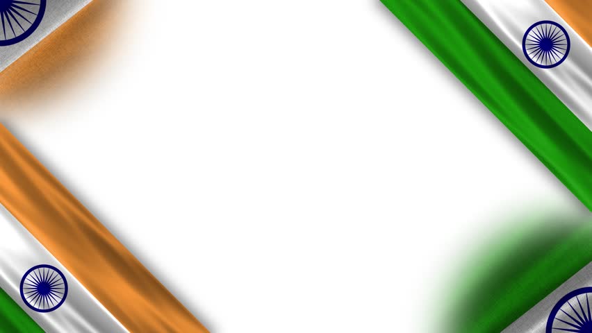 Indian waving flag background. national flag of india frame with white background. Concept for national holiday decoration.