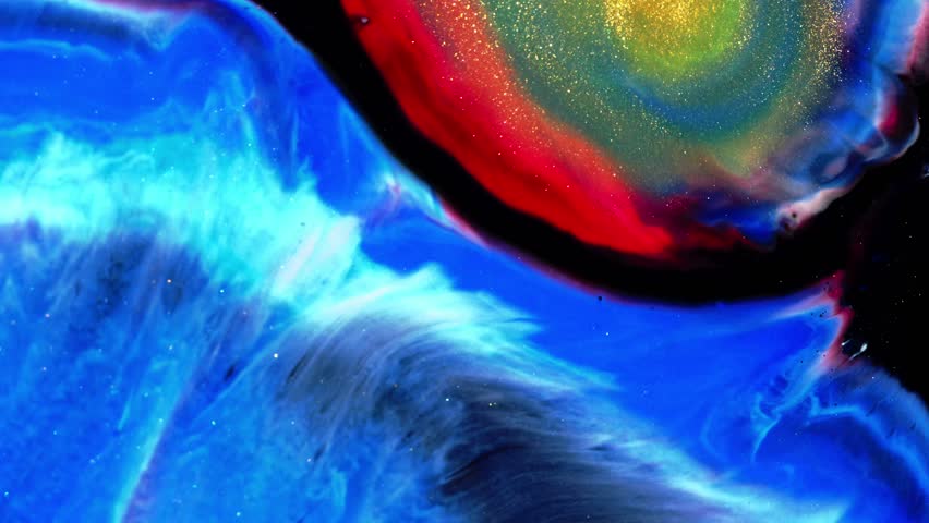 Vibrant and Vivid Abstract Paint Swirls in EyeCatching Electric Colors That Dazzle