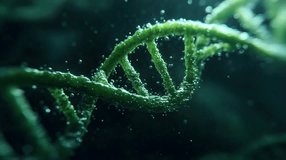 Futuristic Glowing DNA Helix in a Digital Space - Powered by Shutterstock - Get 15% off with code: PIKWIZARD15