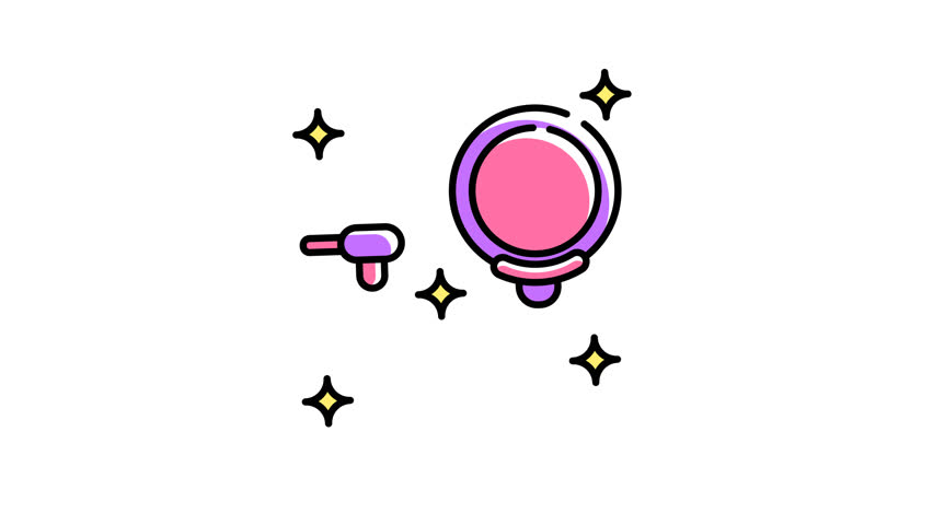 Podcast pop filter icon animation video, for music production or podcast