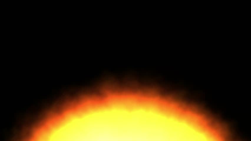 A vibrant, dynamic image featuring a large, glowing orange and yellow orb, subtly blended with smoke-like effects, set against a solid black backdrop