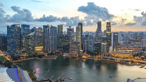 Time-lapse of fast moving clouds over a vibrant cityscape. Beautiful urban skyline under dramatic sky. Ideal for weather, city life, time-lapse, and nature background footage.smooth motion. #Timelapse - Powered by Shutterstock - Get 15% off with code: PIKWIZARD15