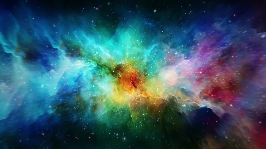 Loop colorful space travel nebula in deep space abstract sci fi background. 4K 3D seamless loop Sci-Fi Space flight to glow energy gas dust cloud nebula galaxy - Powered by Shutterstock - Get 15% off with code: PIKWIZARD15