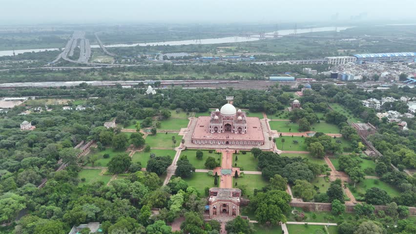An aerial shot of Humayun