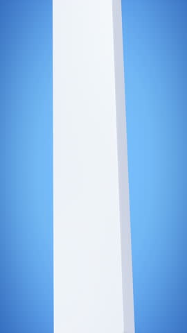 Inflatable pillow expands on bright blue background with soft texture and slight surface creases in clean vivid setup, for product demo