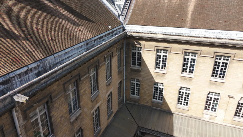 Chateau Saint-Philippe and Campus in Meudon with Paris Skyline, Aerial View