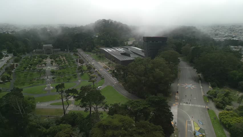 USA aerial- Golden Gate Park in San Francisco , California