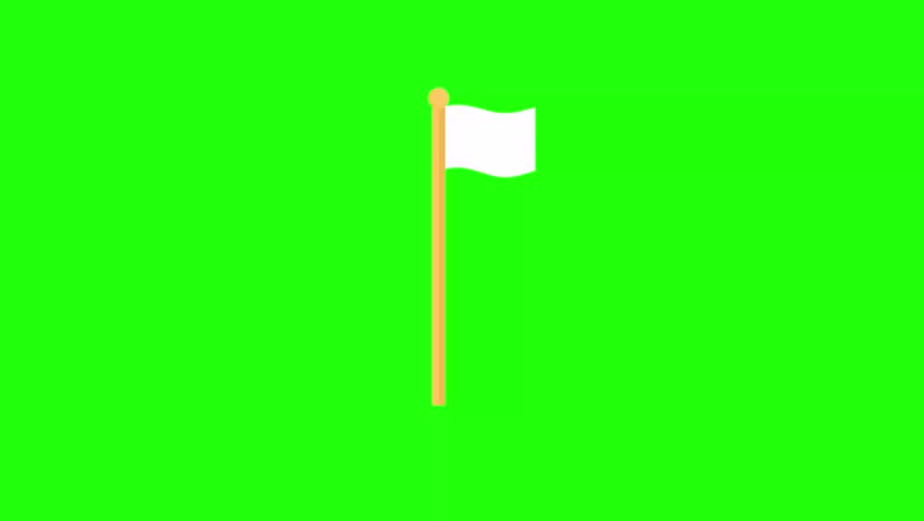 triangle square flag waving flag animated corner flag golf flag sports green screen 4k looping