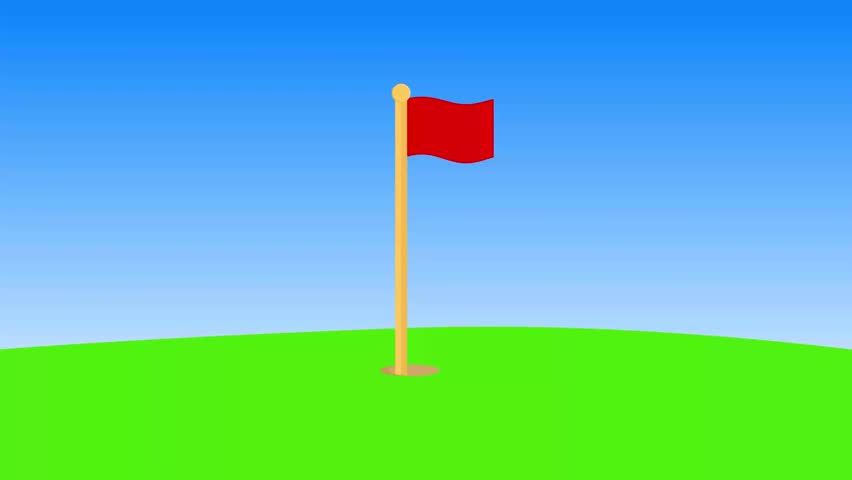 triangle square flag waving flag animated corner flag golf flag sports green screen 4k looping