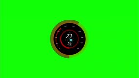 Digital Car Speedometer and RPM Gauge Display - Green Screen Background. - Powered by Shutterstock - Get 15% off with code: PIKWIZARD15