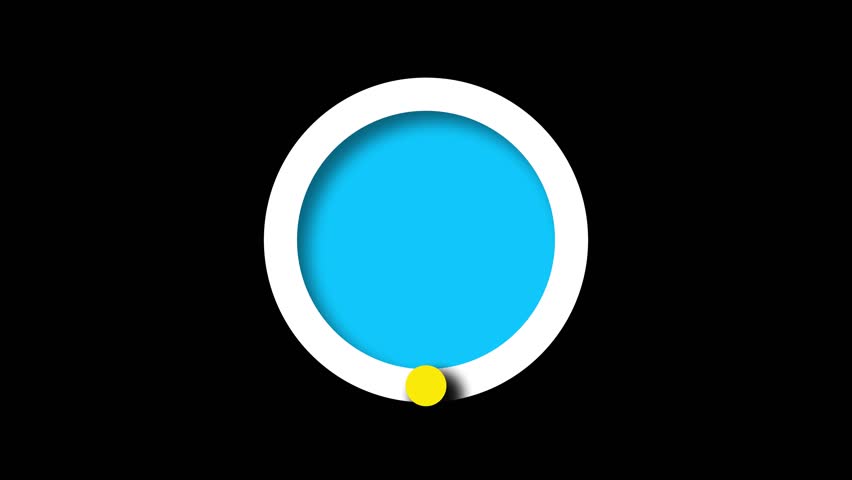 Animated loading circle with yellow dots filling the blue space, set against a black background, symbolizing progress and data loading. - Powered by Shutterstock - Get 15% off with code: PIKWIZARD15