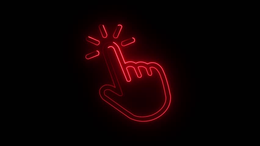 Glowing Touch Interface – Futuristic UI Click Animation video on black background. - Powered by Shutterstock - Get 15% off with code: PIKWIZARD15