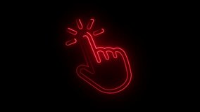 Glowing Touch Interface – Futuristic UI Click Animation video on black background. - Powered by Shutterstock - Get 15% off with code: PIKWIZARD15