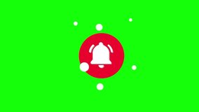 ring bell animation pop up green screen for social media as a notification 4k video - Powered by Shutterstock - Get 15% off with code: PIKWIZARD15
