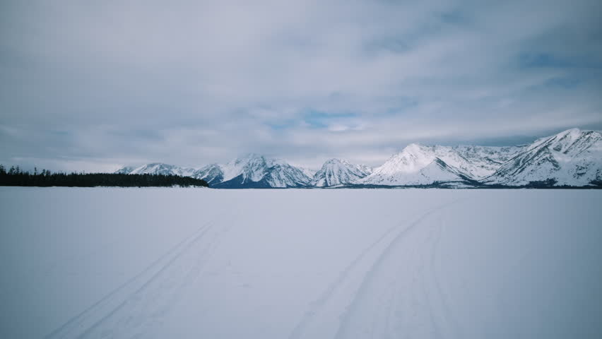 Icy Lake and Snowy Peaks Grand Teton