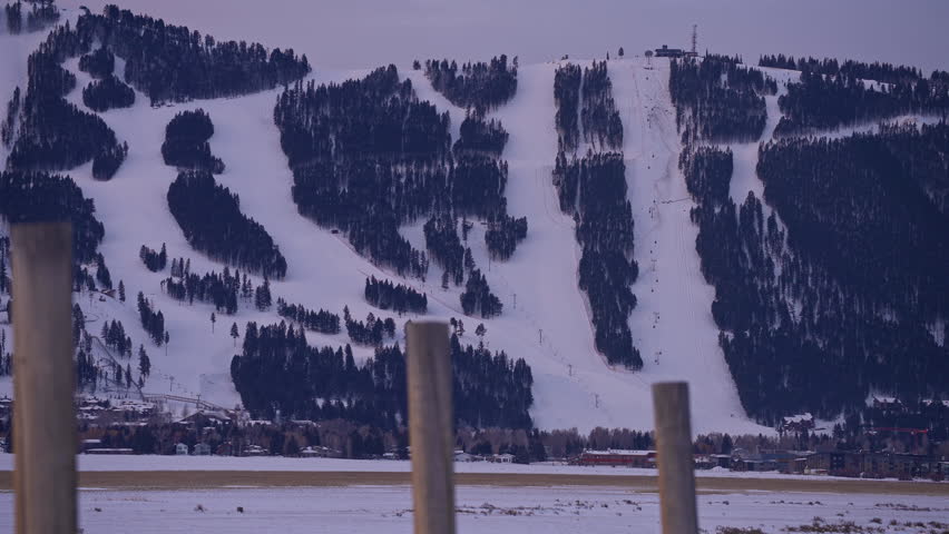 Ski Slope on Snow King Mountain in Jackson