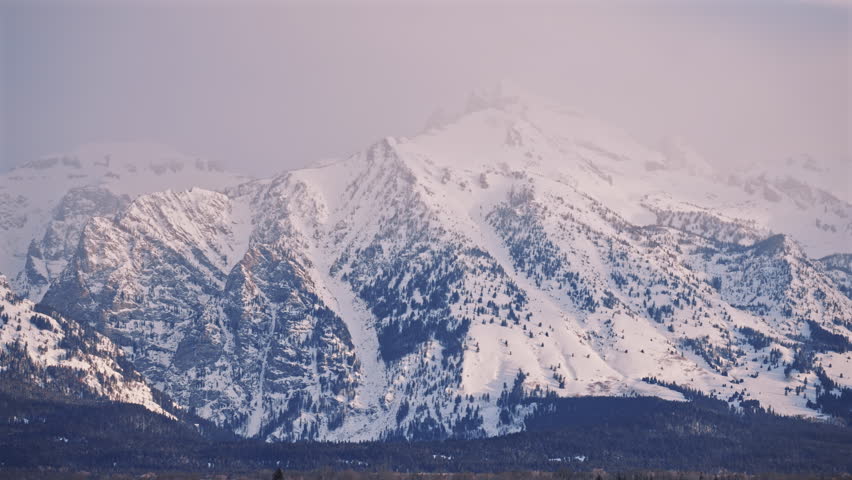 Snow Covered Peaks in Grand Teton National Park