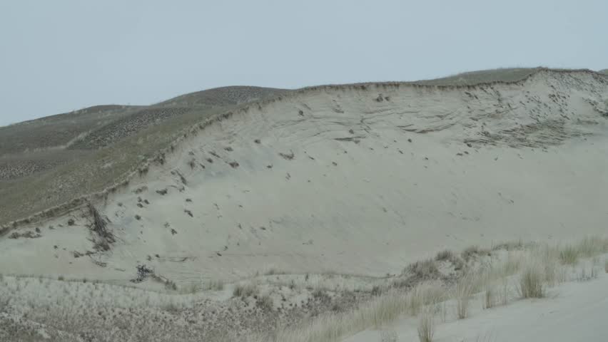 Curonian spit view at sand dunes anamorphic 4k 60fps