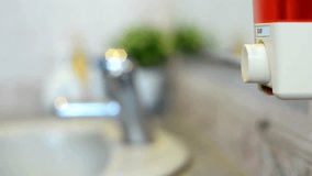 Wash hands in faucets with soap and water content to prevent the corona virus HD 4k - Powered by Shutterstock - Get 15% off with code: PIKWIZARD15