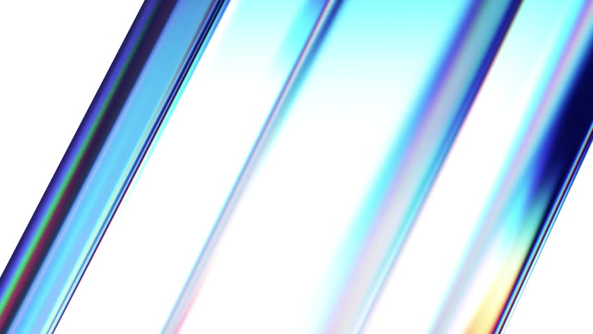 Abstract animation, 3d render of rotating glass shape on light background, 4k seamless looped video