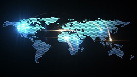 World Map Animation Seamless Loop Stock Footage Video (100% Royalty ...