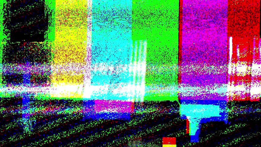 TV Static Noise Glitch Effect Blank tape VHS TV noise Dark Tone. 4k Resolution. Original Video from a vintage CRT cathode-ray tube Television