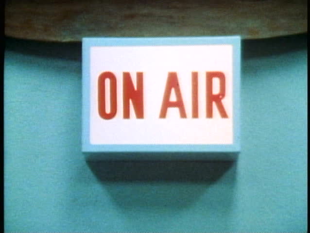 On Air sign, close up, The Royal Flying Doctors Service, Alice Springs, Australia