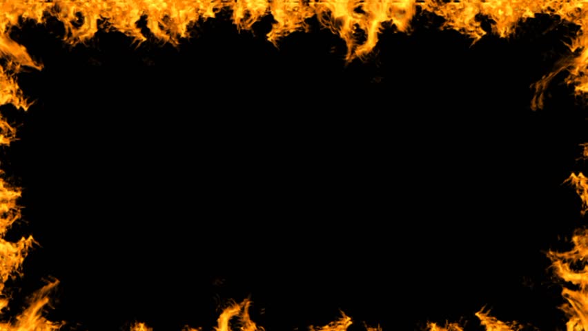 Burning Fire Frame Background – Looping Fiery Border Animation