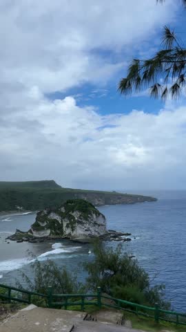 birds island from the observation deck, island of sleeping seabirds