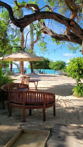 Caribbean travel paradise island, tranquil scene. ASMR