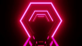 Hexagon bubble pink tunnel VJ loop background - Powered by Shutterstock - Get 15% off with code: PIKWIZARD15
