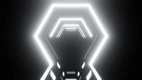 Hexagon ice white tunnel VJ loop background - Powered by Shutterstock - Get 15% off with code: PIKWIZARD15