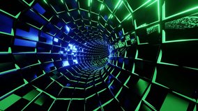 Sci Fi travel tunnel VJ loop with green and blue neon lights - Powered by Shutterstock - Get 15% off with code: PIKWIZARD15