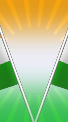 India Independence Day Celebration with Indian Flags and Ashoka Chakra