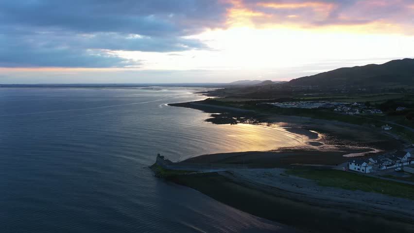Aerial View over Gyles Quay at Sunset, Dundalk, Louth, Ireland